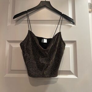 Elegant Black and Gold Women's Top